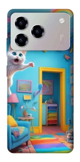 Чехол на ZTE Blade A76 crazy cat фото 1 из 1