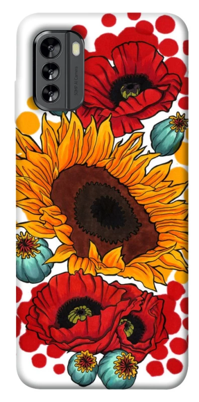 Чохол на Nokia G60 Соняшники та маки фото 1 з 1