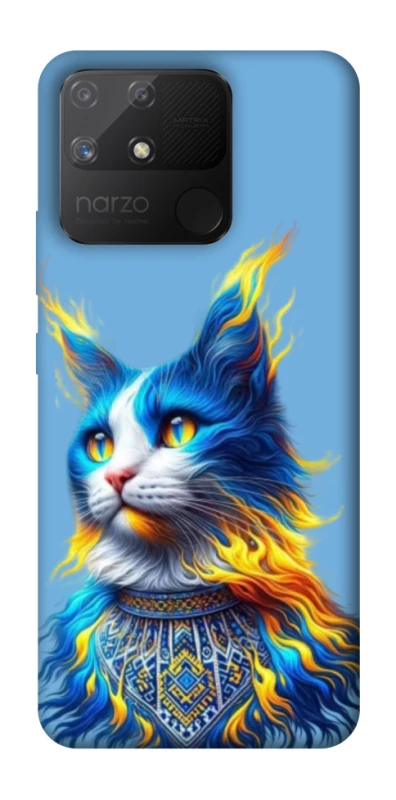 Чохол на Realme Narzo 50A Кіт патріот фото 1 з 1