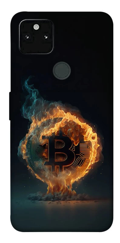 Чохол на Google Pixel 5A Fire Bitcoin фото 1 з 1