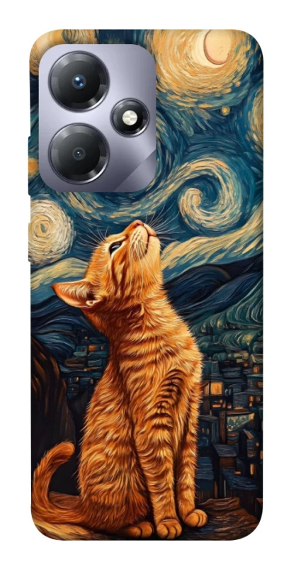 Чехол на Infinix Hot 30i van gogh cat фото 1 из 1