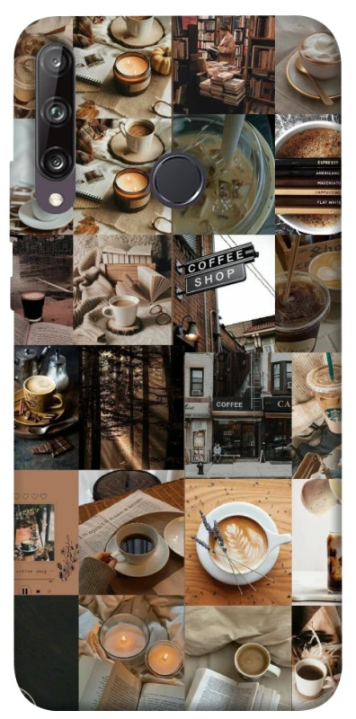 Чохол на Huawei P40 Lite E Coffee collage ver.3 фото 1 з 1
