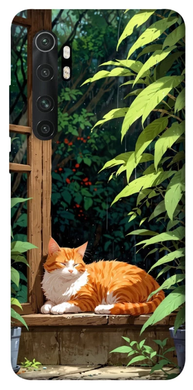 Чехол на Xiaomi Mi Note 10 Lite red cat фото 1 из 1