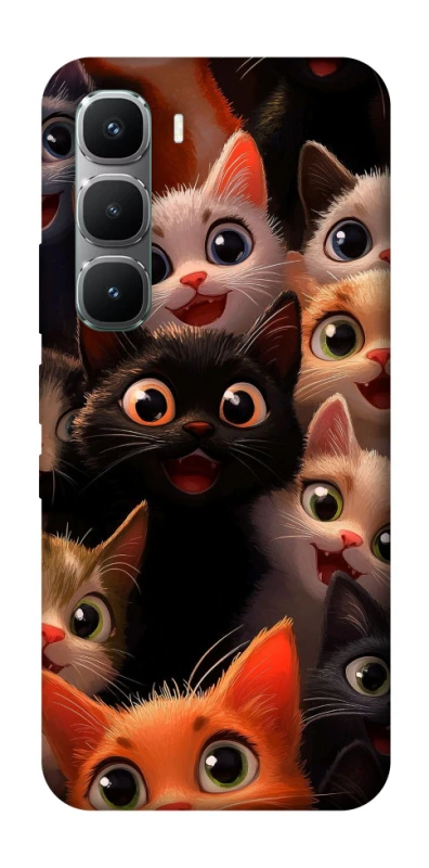 Чохол на Infinix Hot 60 Pro happy cats фото 1 з 1