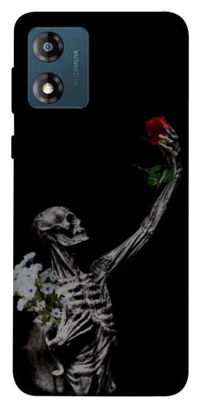Чехол на Motorola Moto E13 Skeleton vs Rose фото 1 из 1