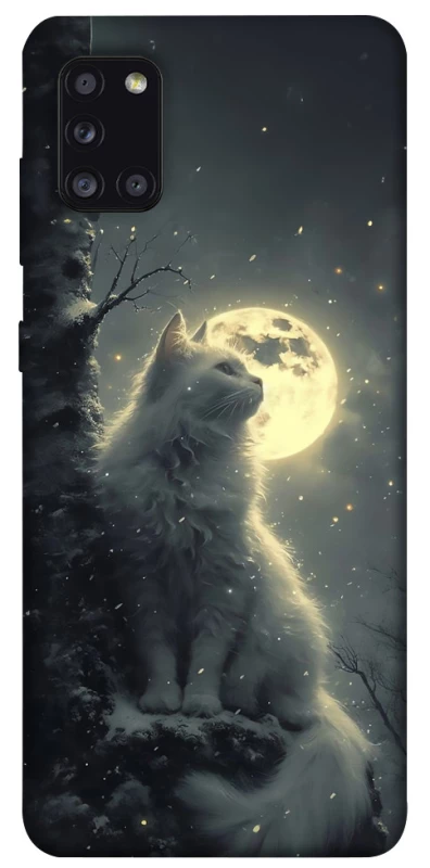 Чохол на Samsung Galaxy A31 Кіт під місяцем фото 1 з 1