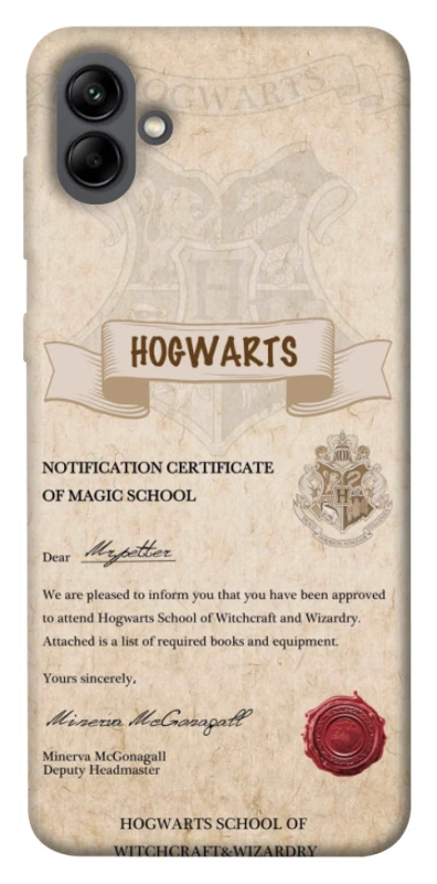 Чехол на Samsung Galaxy A04 The Hogwarts acceptance letter фото 1 из 1