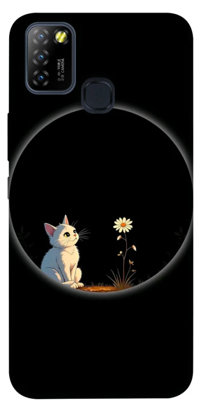 Чохол на Infinix Hot 10 Lite Cat and flower фото 1 з 1