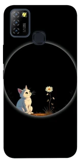 Чехол на Infinix Hot 10 Lite Cat and flower фото 1 из 1