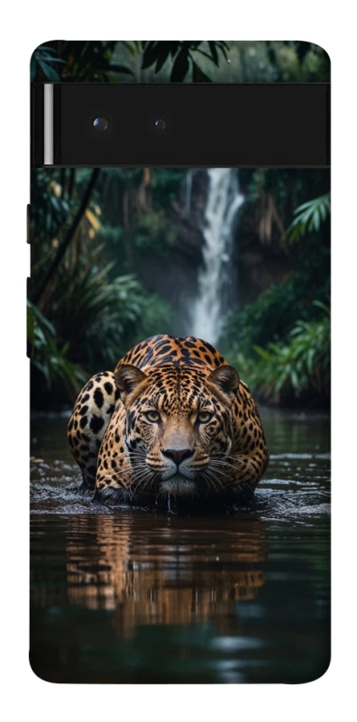 Чехол на Google Pixel 6 Leopard in water фото 1 из 1