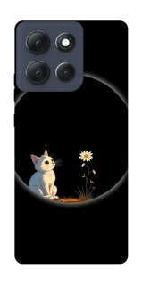 Чехол на Motorola Moto G86 Power Cat and flower фото 1 из 1