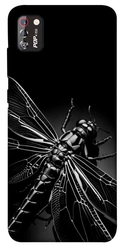 Чехол на TECNO POP 4 Pro Black dragonfly фото 1 из 1