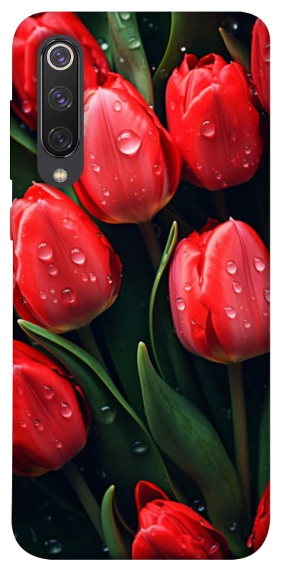 Чохол на Xiaomi Mi 9 SE Червоні тюльпани фото 1 з 1