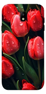 Чохол на Samsung J730 Galaxy J7 (2017) Червоні тюльпани фото 1 Чохол на Samsung J730 Galaxy J7 (2017) Червоні тюльпани фото 1 з 1