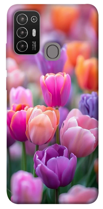 Чохол на ZTE Blade A52 Тюльпанове поле фото 1 з 1