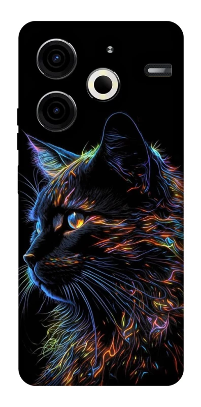 Чехол на TECNO Pova 6 Neo (LI6) Черный кот фото 1 из 1