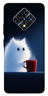 Чехол на Infinix Zero 8 Чехол кот с кофе фото 1 из 1