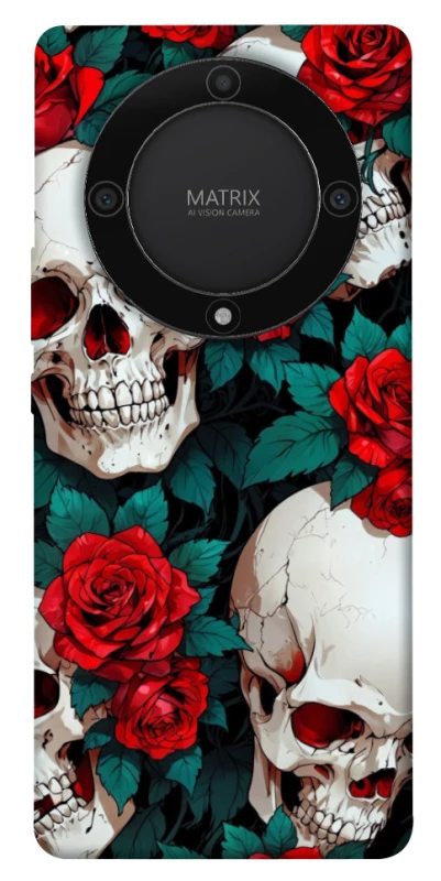 Чохол на Huawei Magic5 Lite skull and rose фото 1 з 1