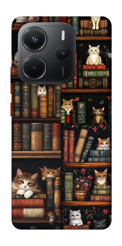 Чохол на Xiaomi Redmi Note 14 4G (Int. version) Cats & Books фото 1 з 1