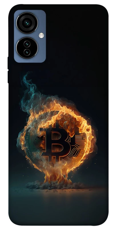 Чехол на TECNO Camon 19 Neo Fire Bitcoin фото 1 из 1