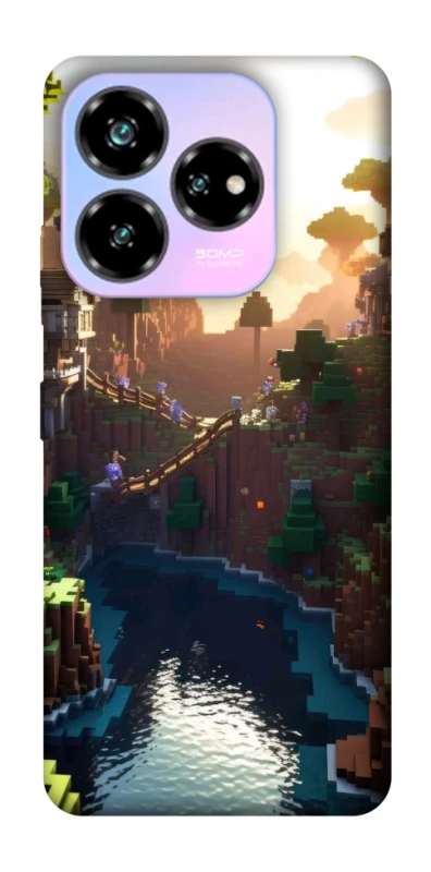 Чохол на ZTE Nubia V60 Desing Minecraft sunset фото 1 з 1