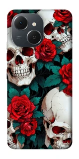 Чехол на TECNO Spark 40C skull and rose фото 1 из 1