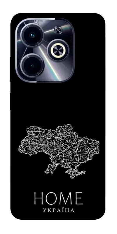 Чохол на Infinix Hot 40i Ukraine black map фото 1 з 1