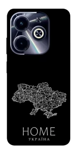 Чохол на Infinix Hot 40i Ukraine black map фото 1 з 1
