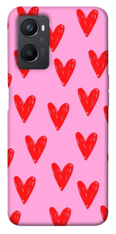 Чохол на Oppo A96 Red hearts 2 фото 1 з 1