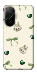 Чехол на Xiaomi Poco F7 Labubu Green Heart фото 1 из 1