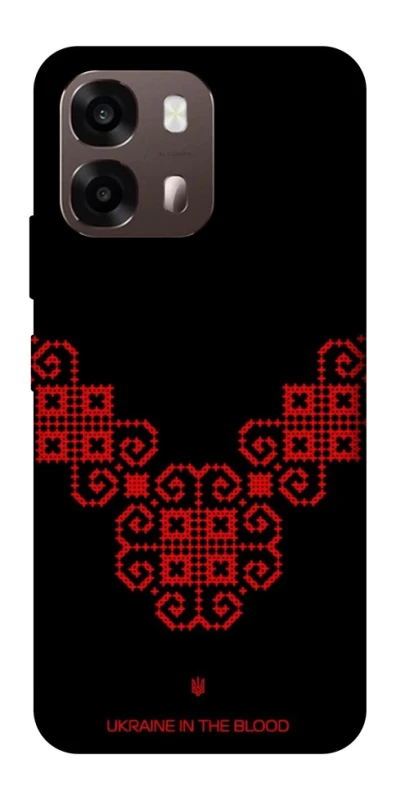 Чохол на Oppo A6 Чорно-червона вишиванка фото 2 з 2