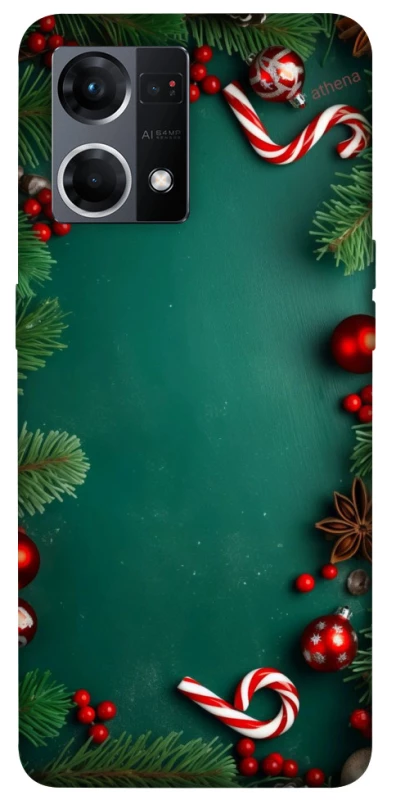 Чехол на Oppo Reno 7 4G Новогодний v35 фото 1 из 1