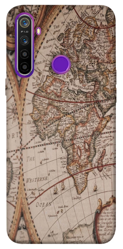 Чехол на Realme 5 Карта путешествий фото 1 из 1