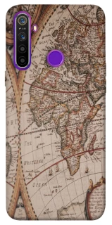 Чехол на Realme 5 Карта путешествий фото 1 из 1