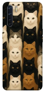 Чехол на Oppo A91 Colorful Cat Collage фото 1 из 1