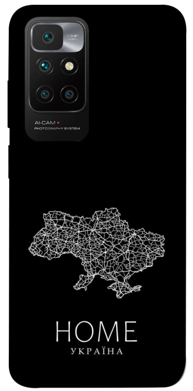 Чохол на Xiaomi Redmi 10 Ukraine black map фото 1 з 1