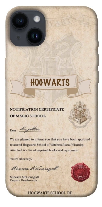 Чохол на Apple iPhone 14 Plus (6.7") The Hogwarts acceptance letter фото 1 з 1