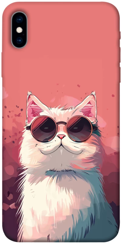 Чохол на Apple iPhone X (5.8") Сat with glasses фото 1 з 1