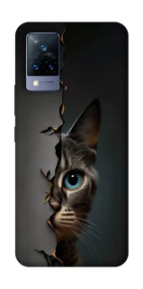 Чехол на Vivo V21 Кот-подглядыватель v2 фото 1 из 1