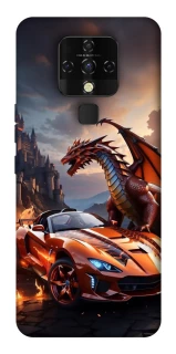Чехол на TECNO Camon 16 SE Сar and dragon фото 1 из 1