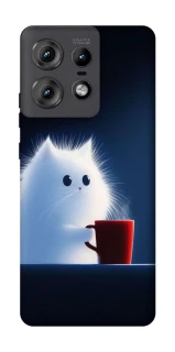 Чехол на Motorola Edge 50 Pro Чехол кот с кофе фото 1 из 1