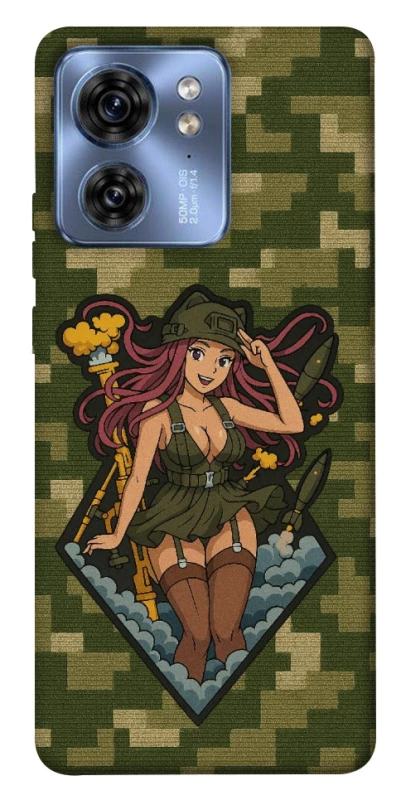 Чохол на Motorola Edge 40 Military Waifu фото 1 з 1