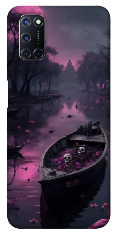 Чехол на Oppo A52 / A72 / A92 Boat and flamingo фото 1 из 1