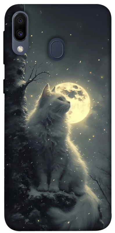 Чохол на Samsung Galaxy M20 Кіт під місяцем фото 1 з 1
