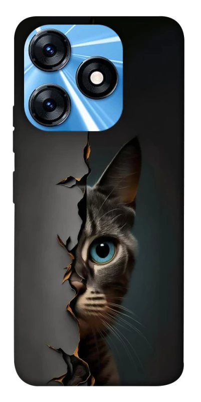 Чехол на TECNO Spark 10 Кот-подглядыватель v2 фото 1 из 1