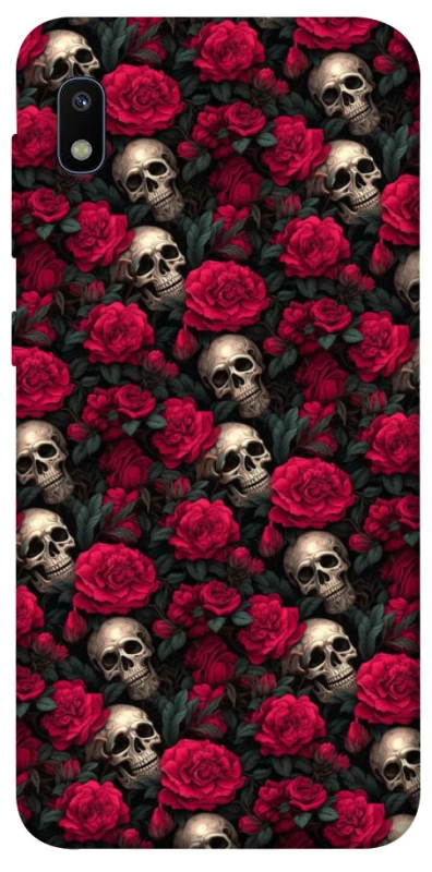 Чохол на Samsung Galaxy A10 (A105F) Черепа та рози фото 1 з 1