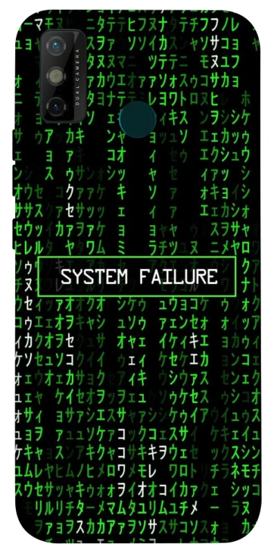 Чехол на TECNO Spark 6 Go Matrix system failure фото 1 Чехол на TECNO Spark 6 Go Matrix system failure фото 1 из 1