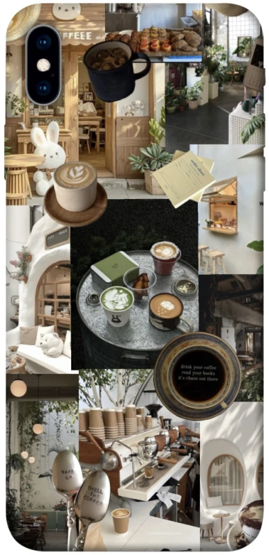 Чохол на Apple iPhone XS Max (6.5") Coffee collage ver.4 фото 1 з 1