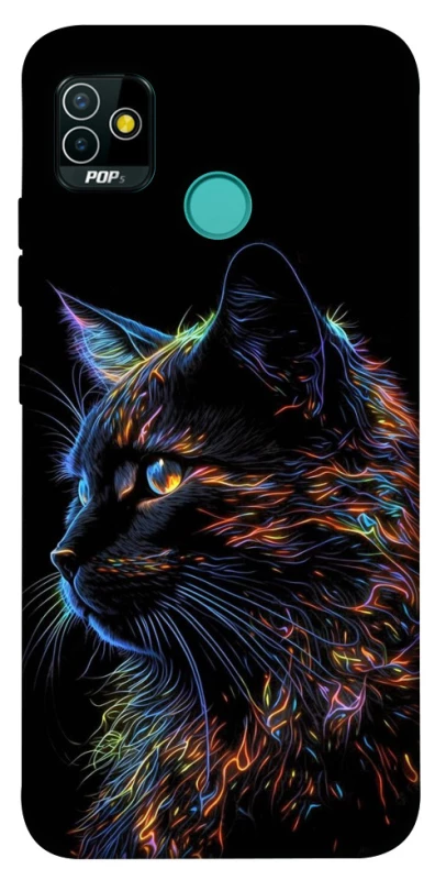 Чехол на TECNO POP 5 Черный кот фото 1 из 1