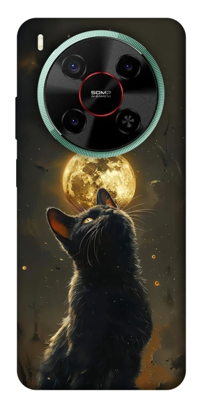 Чохол на ZTE Nubia V70 Max Кіт під місяцем v2 фото 1 з 1